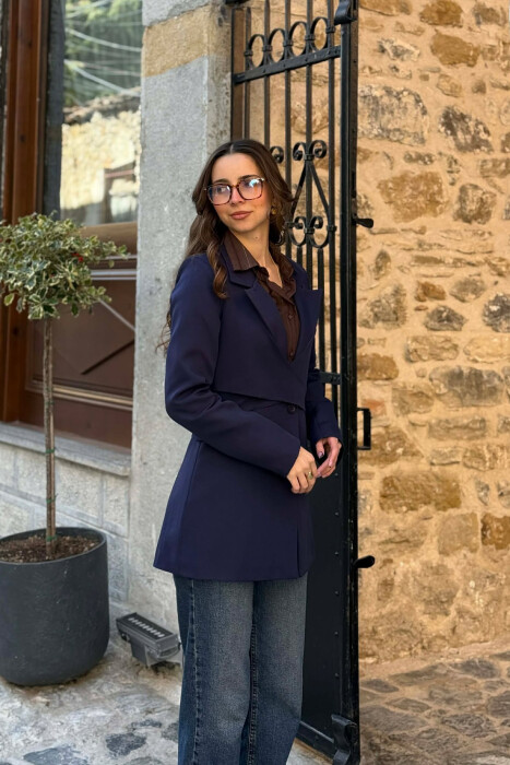 XHAKETE KLASIKE ME LIDHESE PER FEMRA NE NGJYRE BLU - 2