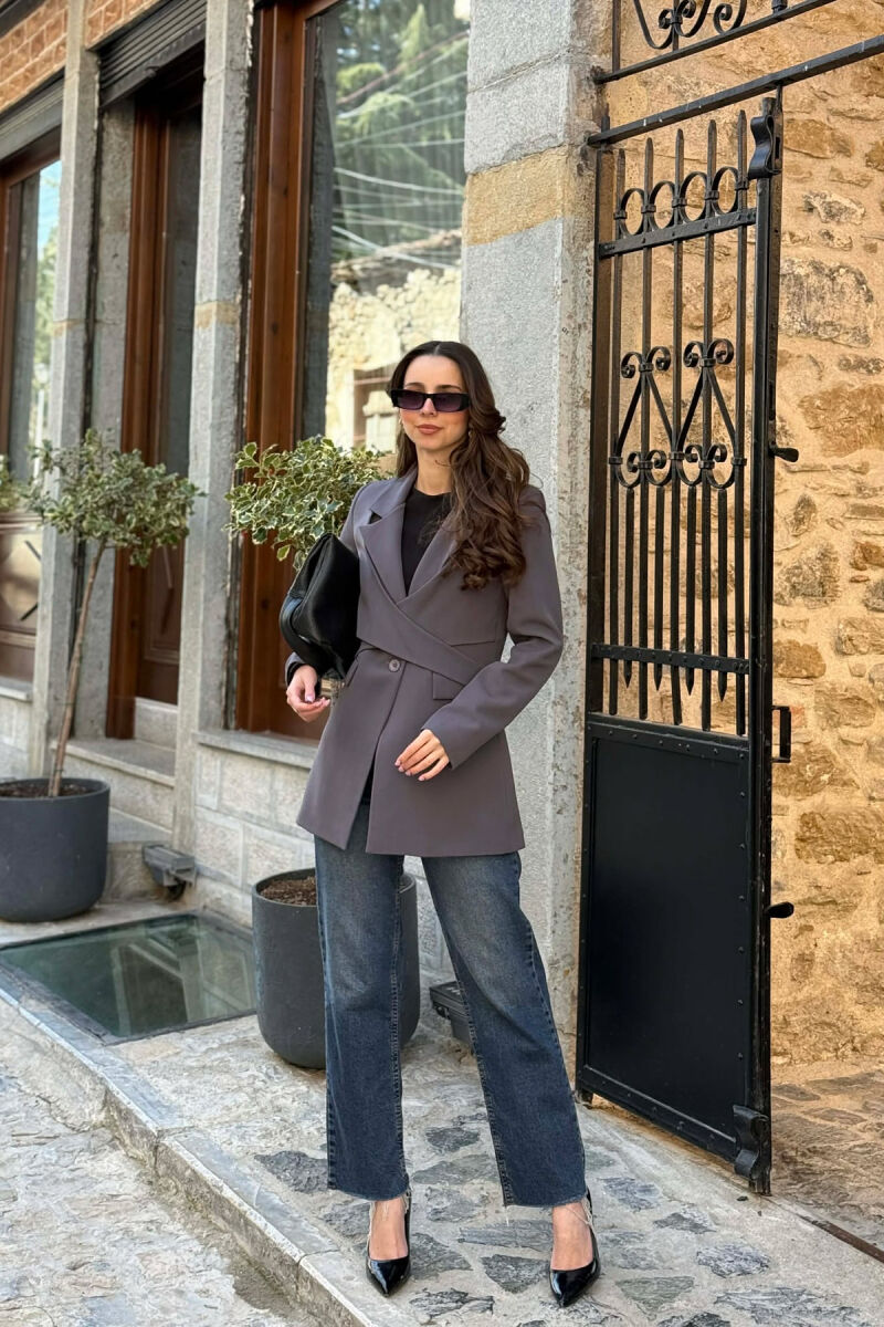 XHAKETE KLASIKE ME LIDHESE PER FEMRA NE NGJYRE GRI HIRI - 1