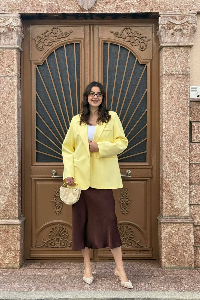 XHAKETE KLASIKE NJE NGJYRESHE PER FEMRA NE NGJYRE TE VERDHE - 1