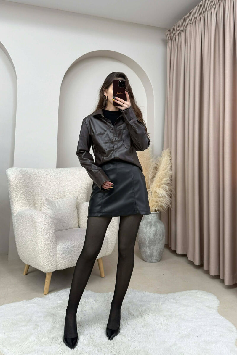 XHAKETE LEKURE NJE NGJYRESHE PER FEMRA NE NGJYRE KAFE TE ERRET - 8