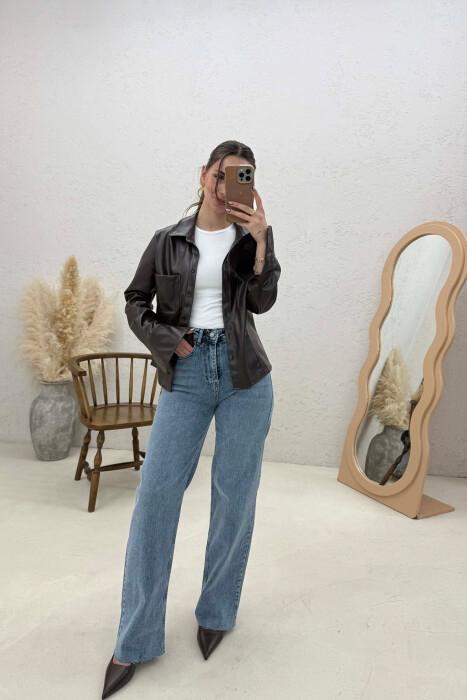 XHAKETE LEKURE NJE NGJYRESHE PER FEMRA NE NGJYRE KAFE TE ERRET - 3