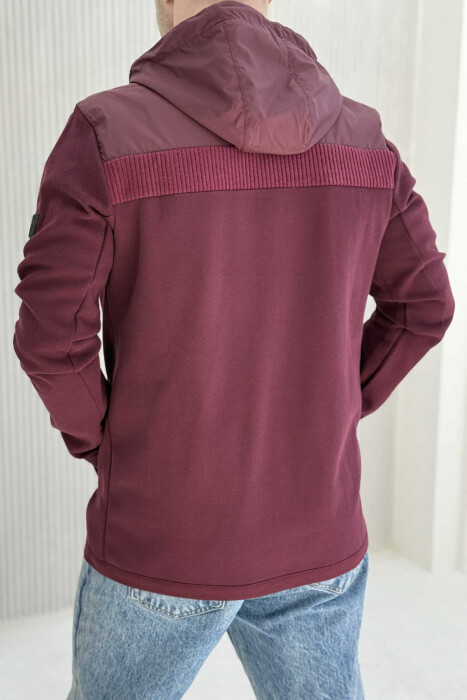 XHAKETË ME KAPUC PËR MESHKUJ NË NGJYRËN VISHNJË - 2