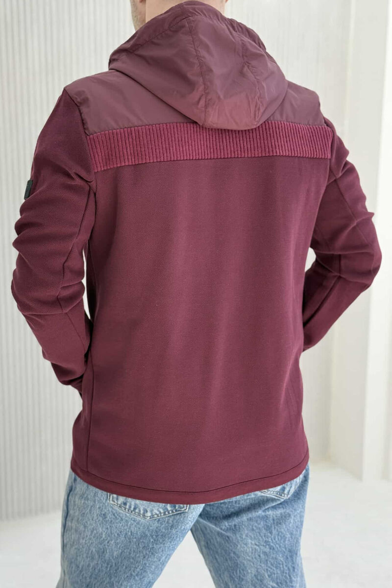 XHAKETË ME KAPUC PËR MESHKUJ NË NGJYRËN VISHNJË - 2