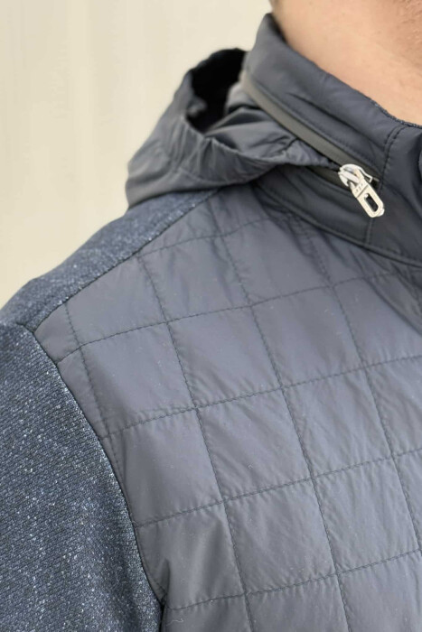 XHAKETË ME KAPUC PËR MESHKUJ NË NGJYRËN BLU - 2