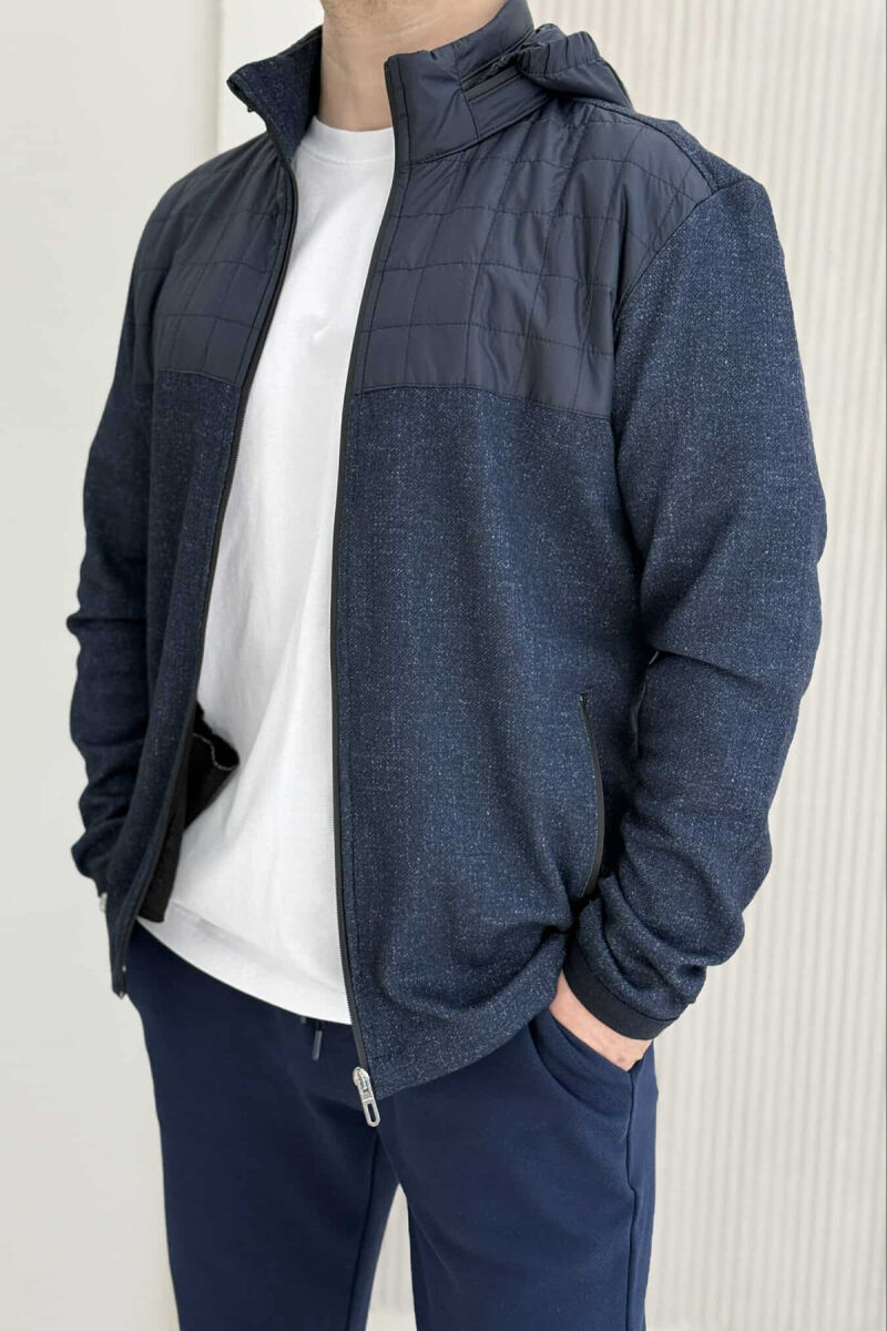 XHAKETË ME KAPUC PËR MESHKUJ NË NGJYRËN BLU - 3