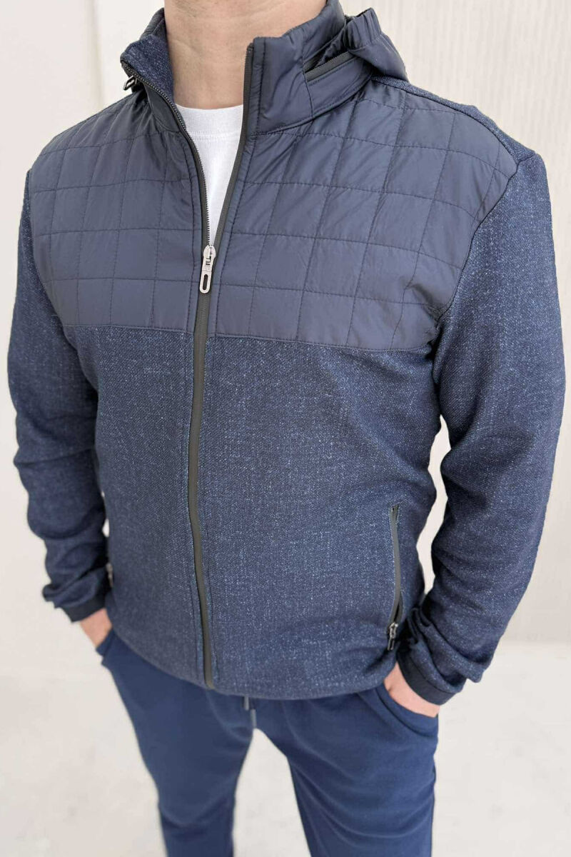 XHAKETË ME KAPUC PËR MESHKUJ NË NGJYRËN BLU - 4