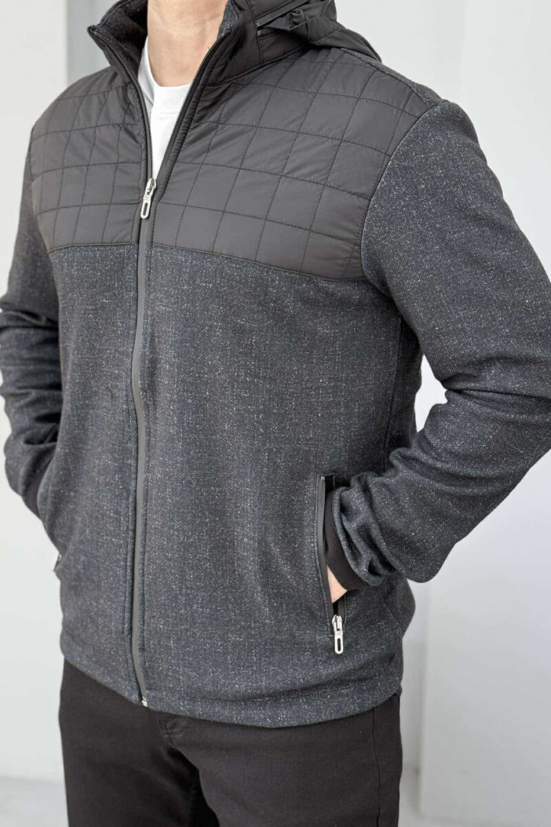 XHAKETË ME KAPUC PËR MESHKUJ NË NGJYRËN E ZEZË - 2