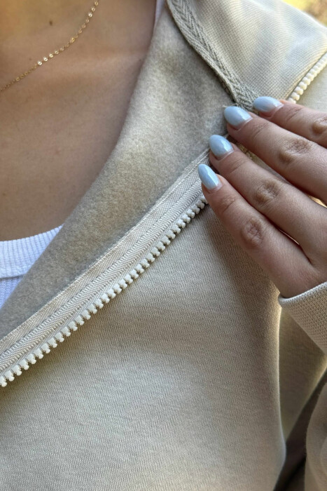 XHAKETË ME PUSH PËR FEMRA NË NGJYRËN BEZHË - 6