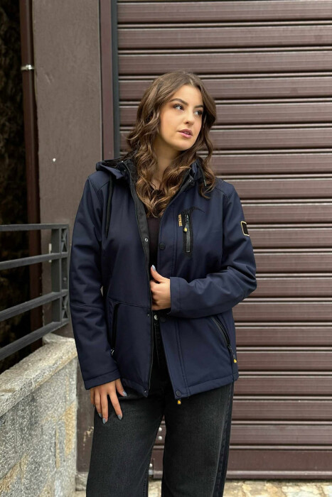 XHAKETË ME PUSH PËR FEMRA NË NGJYRËN BLU - 4