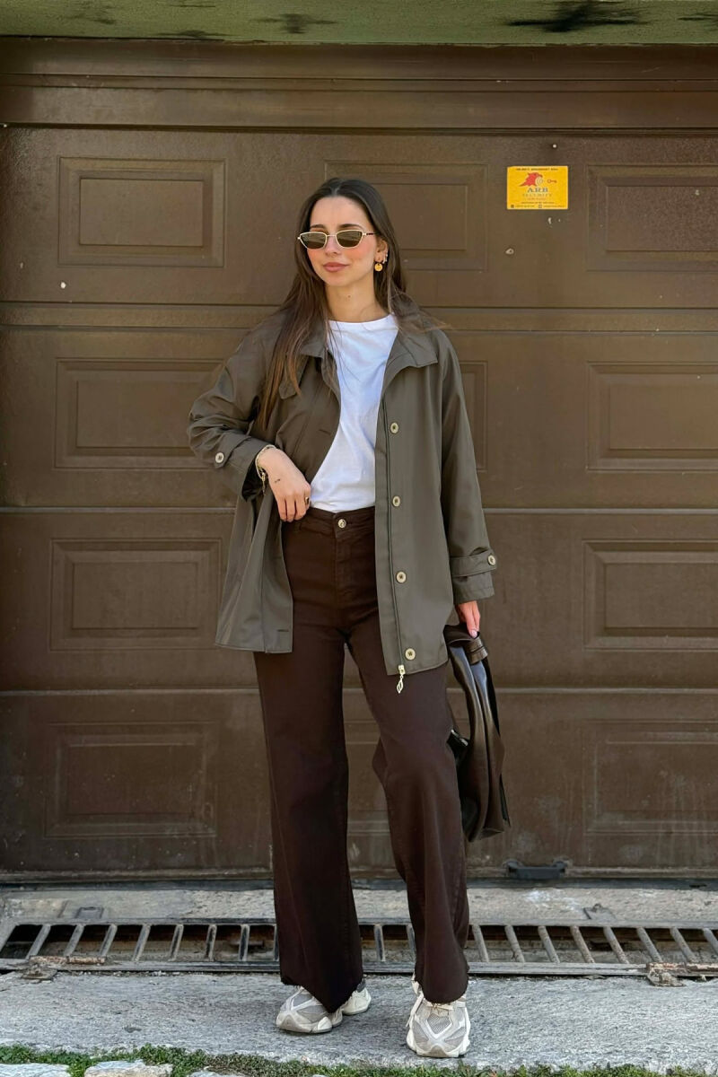 XHAKETE NJE NGJYRESHE ME ZINXHIR DHE BUTONA PER FEMRA NE NGJYRE JESHILE TE ERRET - 2