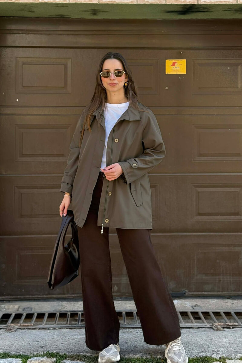 XHAKETE NJE NGJYRESHE ME ZINXHIR DHE BUTONA PER FEMRA NE NGJYRE JESHILE TE ERRET - 3