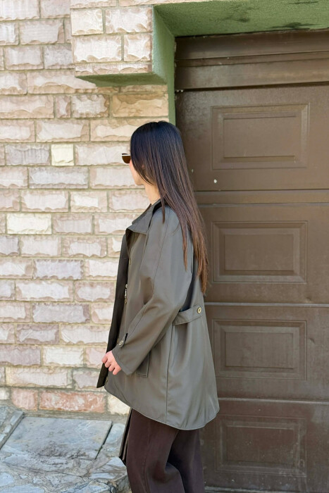 XHAKETE NJE NGJYRESHE ME ZINXHIR DHE BUTONA PER FEMRA NE NGJYRE JESHILE TE ERRET - 4