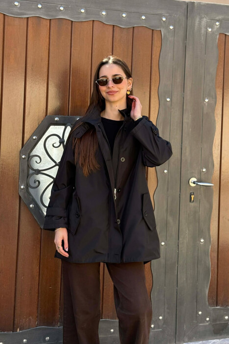 XHAKETE NJE NGJYRESHE ME ZINXHIR DHE BUTONA PER FEMRA NE NGJYRE TE ZEZE - 3