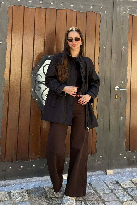 XHAKETE NJE NGJYRESHE ME ZINXHIR DHE BUTONA PER FEMRA NE NGJYRE TE ZEZE - 5