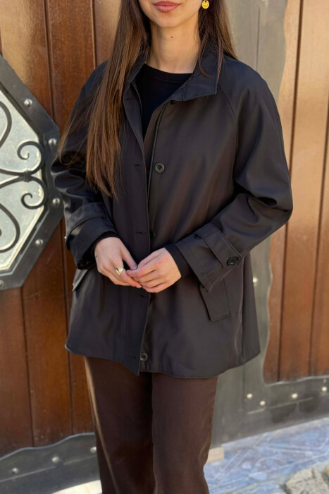 XHAKETE NJE NGJYRESHE ME ZINXHIR DHE BUTONA PER FEMRA NE NGJYRE TE ZEZE ME TE ZEZE - 2