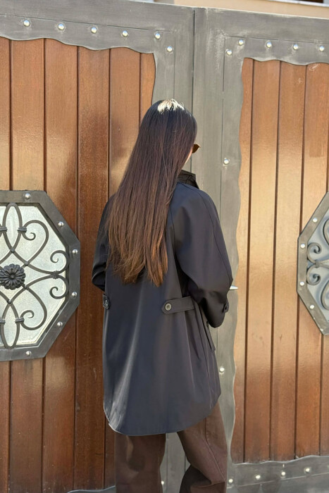 XHAKETE NJE NGJYRESHE ME ZINXHIR DHE BUTONA PER FEMRA NE NGJYRE TE ZEZE ME TE ZEZE - 5