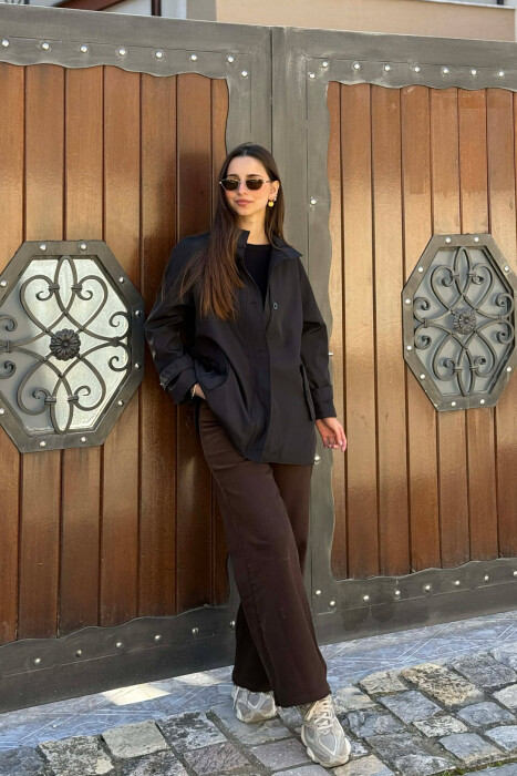 XHAKETE NJE NGJYRESHE ME ZINXHIR DHE BUTONA PER FEMRA NE NGJYRE TE ZEZE ME TE ZEZE - 6