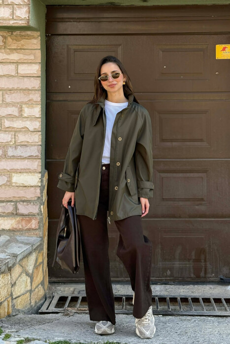 XHAKETE NJE NGJYRESHE ME ZINXHIR DHE BUTONA PER FEMRA NE NGJYRE ULLI - 1