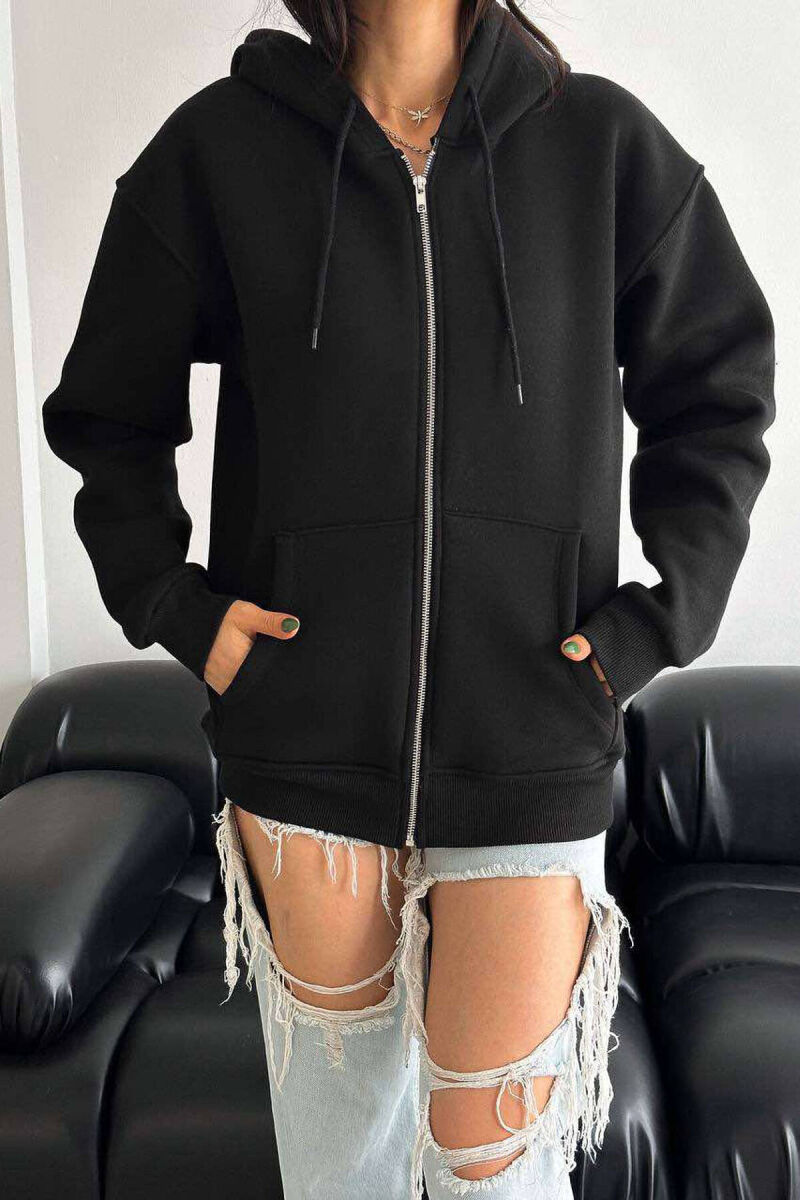 XHAKETË PAMBUKU NJË NGJYRËSHE PËR FEMRA NË NGJYRËN E ZEZË - 6