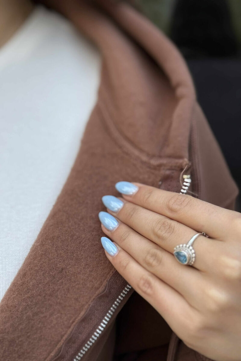 XHAKETË PAMBUKU NJË NGJYRËSHE PËR FEMRA NË NGJYRËN KAFE - 4