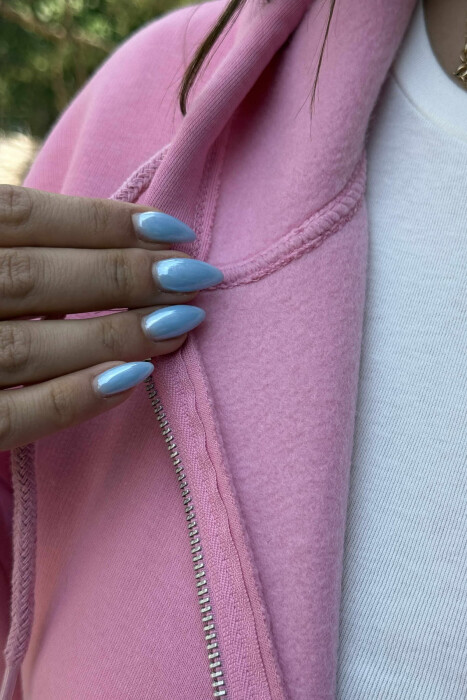 XHAKETË PAMBUKU NJË NGJYRËSHE PËR FEMRA NË NGJYRËN ROZË - 6