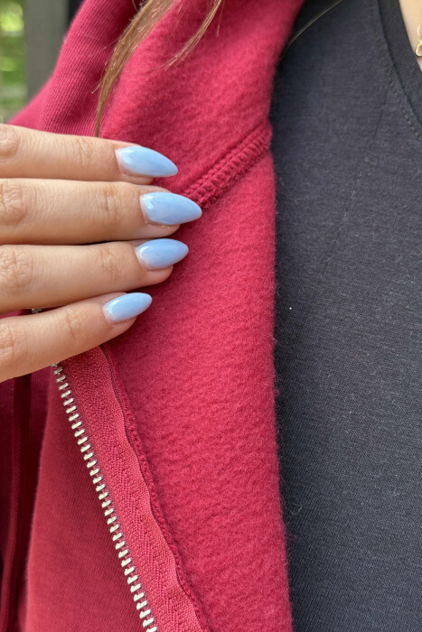 XHAKETË PAMBUKU NJË NGJYRËSHE PËR FEMRA NË NGJYRËN VISHNJË - 4