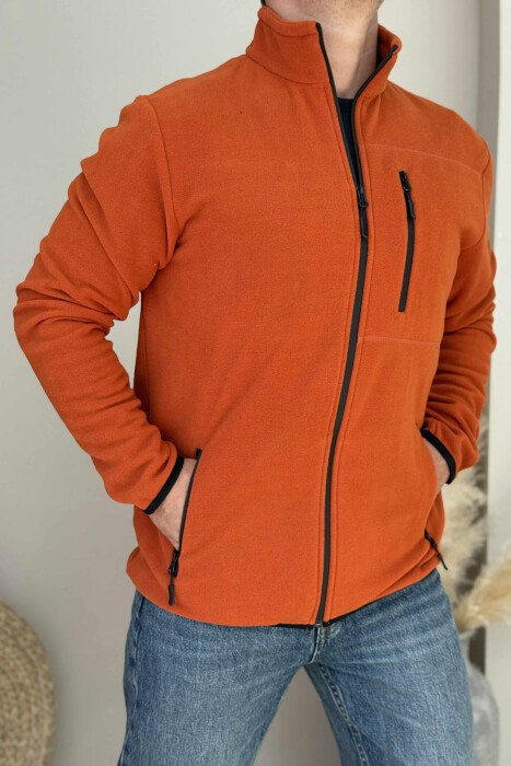 XHAKETË POLARE PËR MESHKUJ NË NGJYRË TULLË - 5