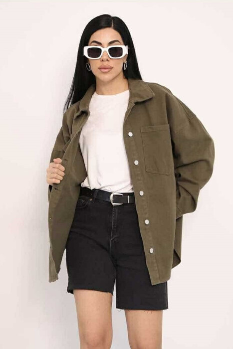 XHAKETË XHINS ME KOPSA PËR FEMRA NË NGJYRËN JESHILE - 2