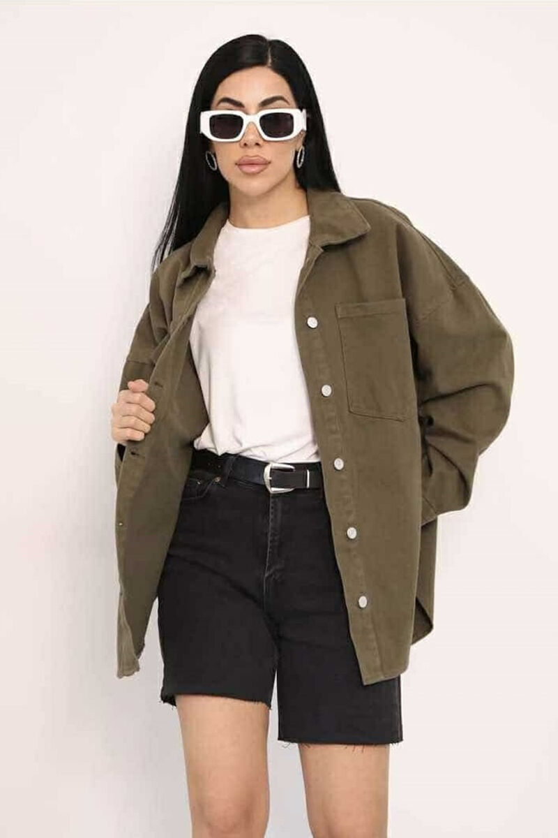 XHAKETË XHINS ME KOPSA PËR FEMRA NË NGJYRËN JESHILE - 2