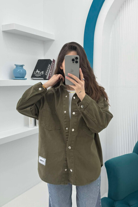 XHAKETË XHINS ME KOPSA PËR FEMRA NË NGJYRËN JESHILE - 3