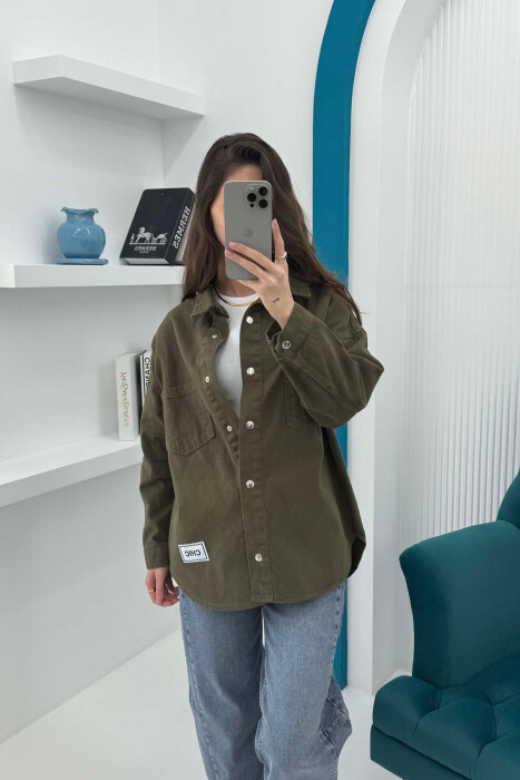 XHAKETË XHINS ME KOPSA PËR FEMRA NË NGJYRËN JESHILE - 4