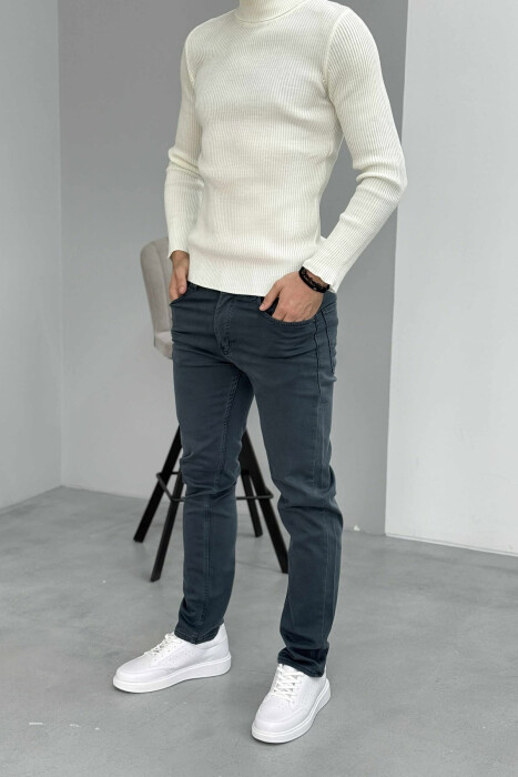 XHINSE NJË NGJYRËSHE ELASTIKE PËR MESHKUJ NË NGJYRË GUR KALI - 1