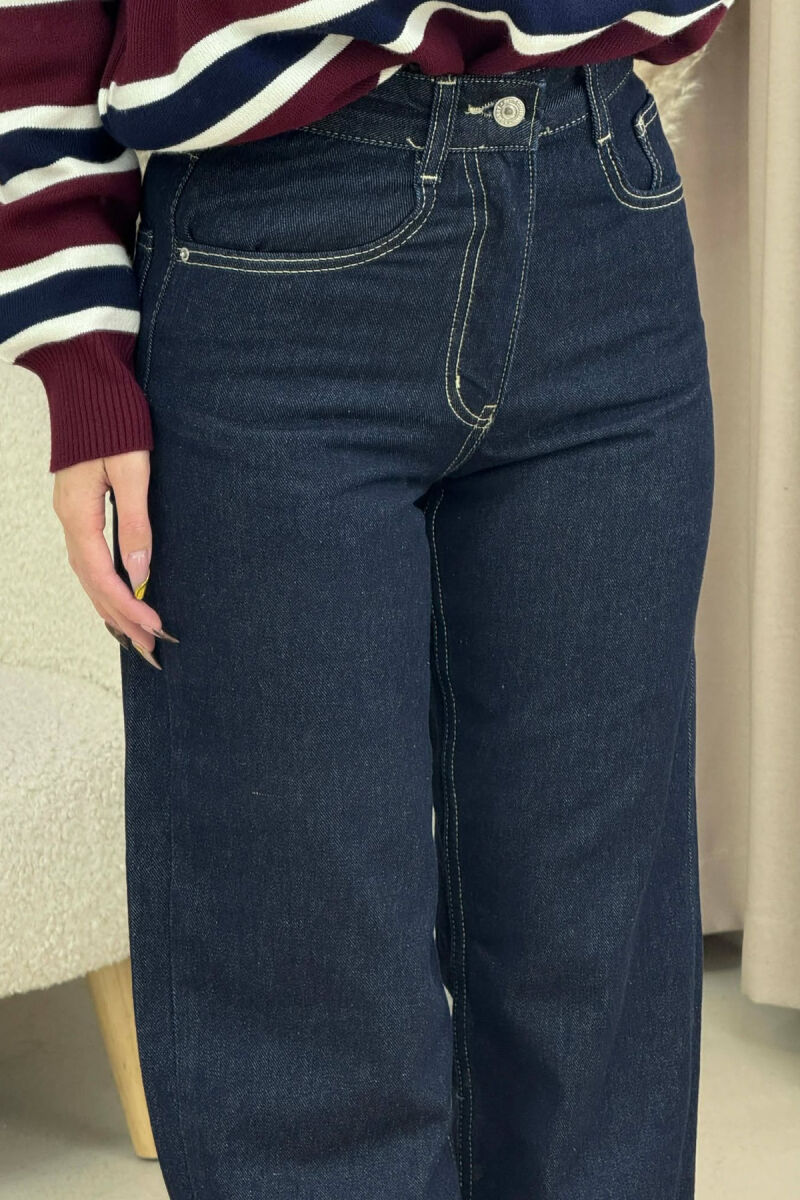 XHINSE NJE NGJYRESHE TË GJERA PËR FEMRA NE NGJYRE BLU TE ERRET - 3