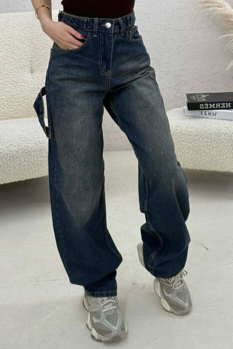 XHINSE PËR FEMRA ME DETAJIN E RRIPAVE NË NGJYRËN BLU - 2