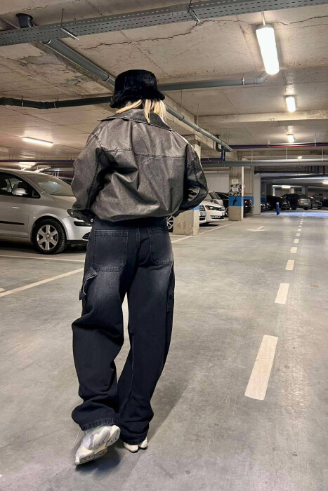 XHINSE PËR FEMRA ME DETAJIN E RRIPAVE NË NGJYRËN GRI E ERRËT - 8