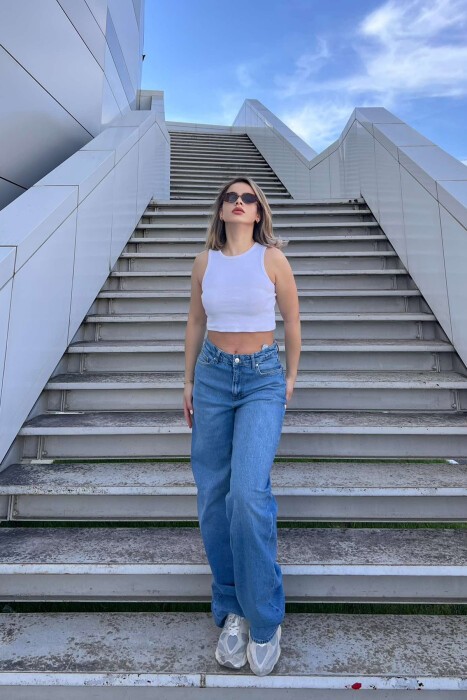 XHINSE TË GJËRA NJË NGJYRËSHE PËR FEMRA NË NGJYRËN BABY BLUE - 4