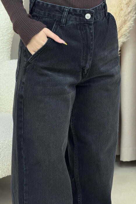 WIDE LEG WOMEN JEANS DARK GREY/GEE - 3