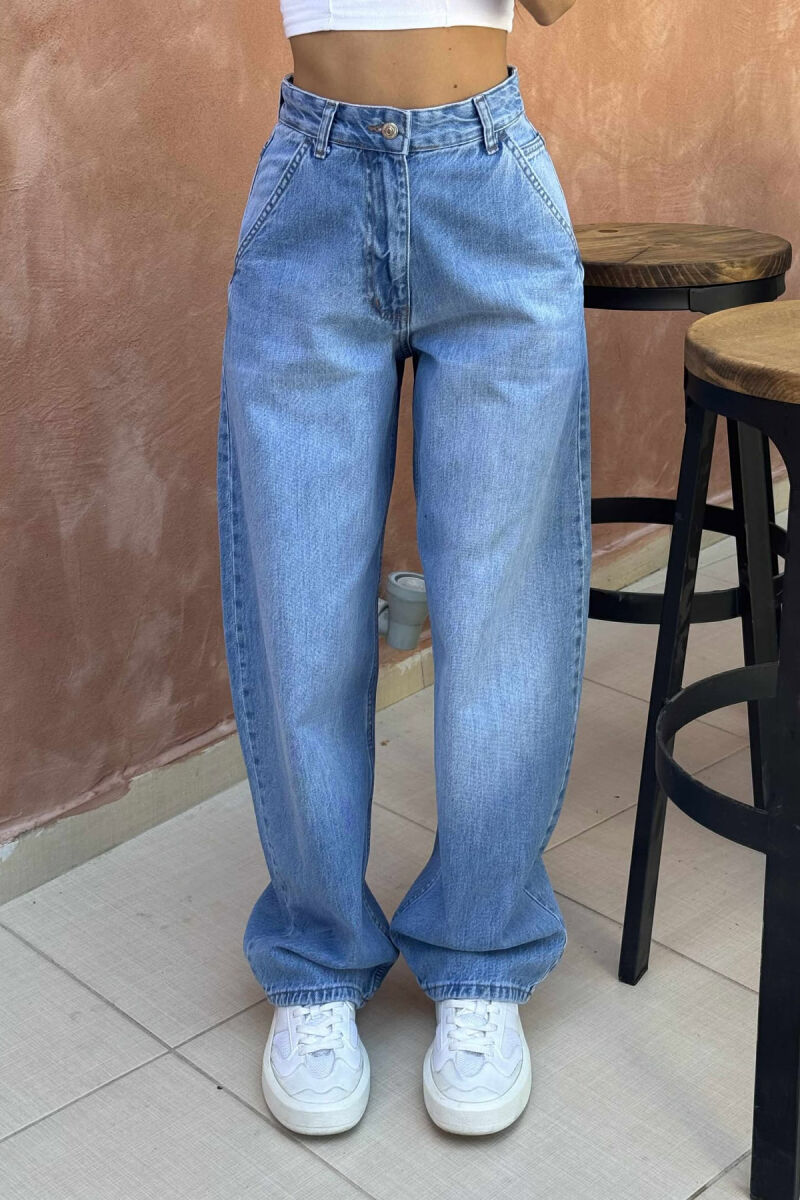 XHINSE TË GJERA PËR FEMRA NË NGJYRËN BLU - 4