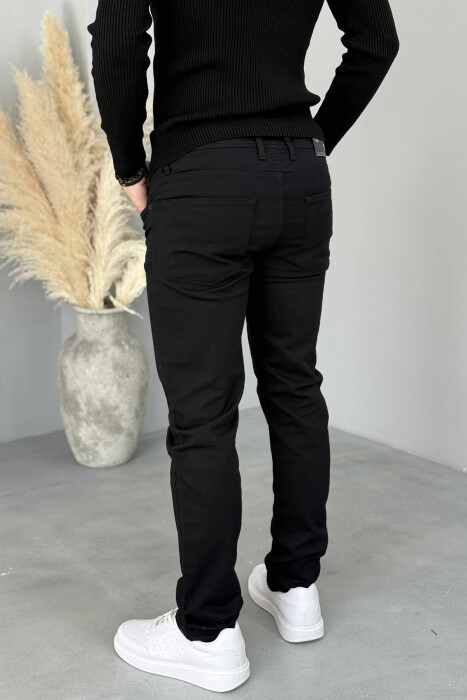 XHINSE TË THJESHTA FORMALE ME ELASTICITET PËR MESHKUJ NË NGJYRË TË ZEZË - 4