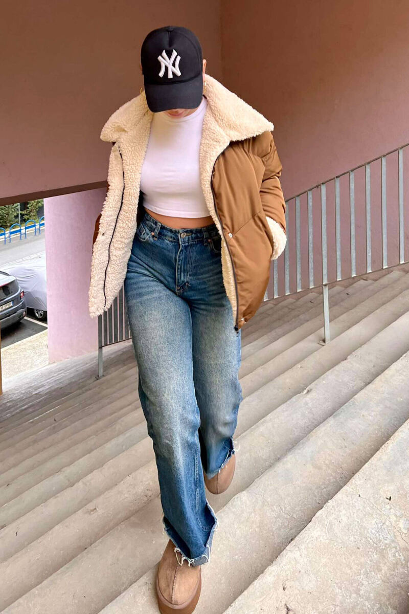 XHUP I THJESHTË PËR FEMRA NË NGJYRËN KAFE - 2