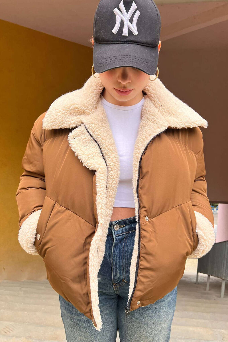 XHUP I THJESHTË PËR FEMRA NË NGJYRËN KAFE - 9