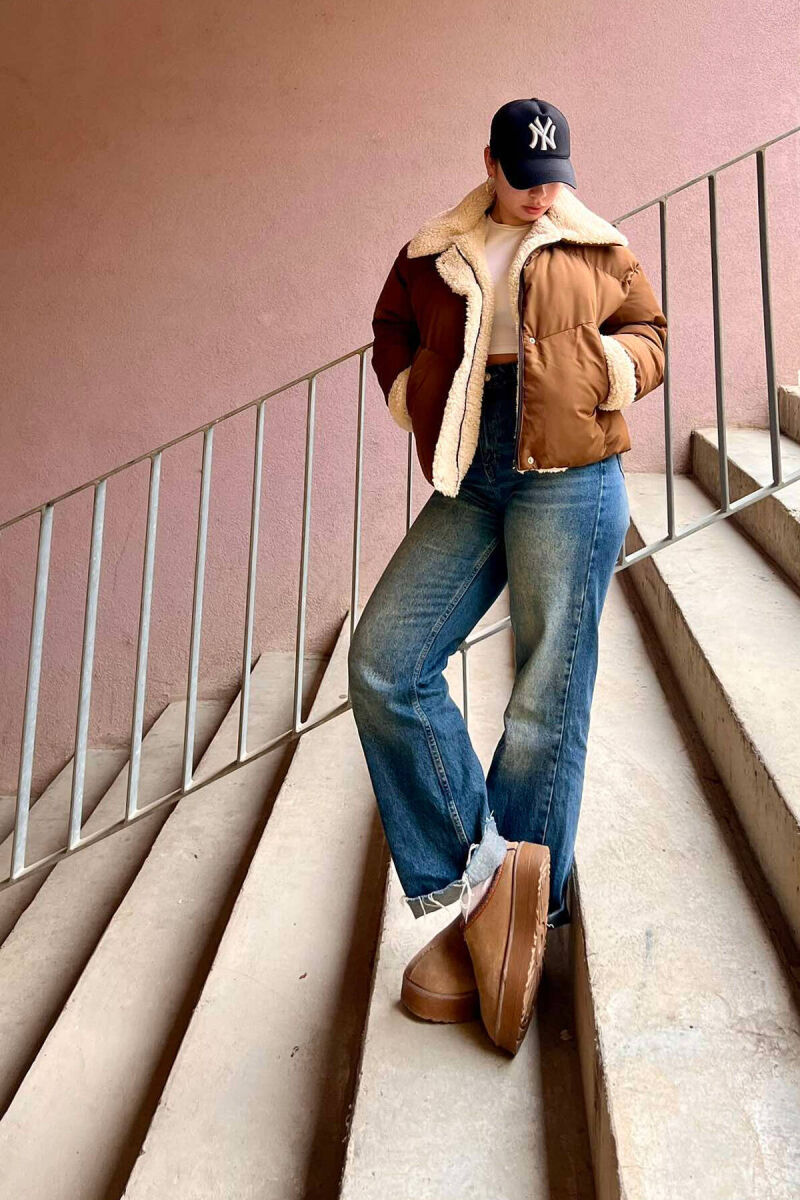 XHUP I THJESHTË PËR FEMRA NË NGJYRËN KAFE - 11