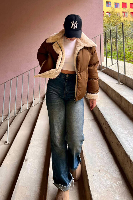 XHUP I THJESHTË PËR FEMRA NË NGJYRËN KAFE - 13