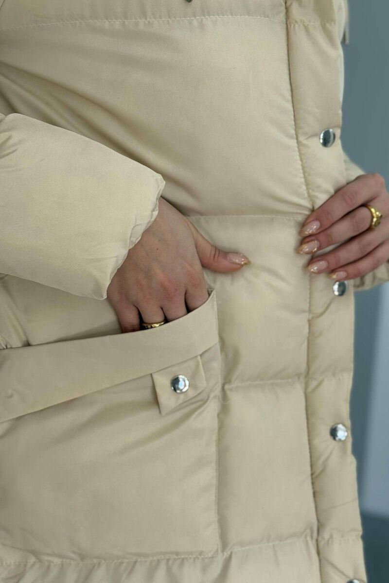 XHUP ME KAPUC PËR FEMRA NË NGJYRËN KREM - 5