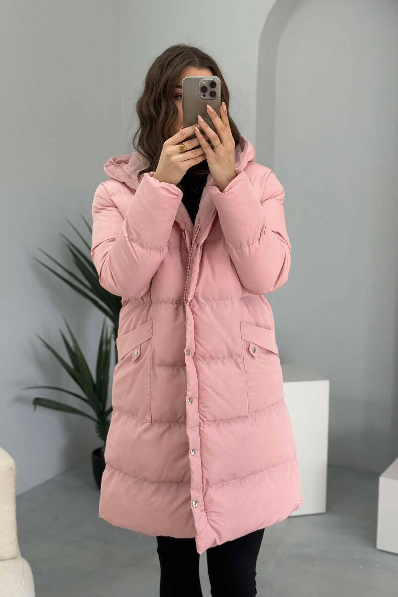 XHUP ME KAPUC PËR FEMRA NË NGJYRËN ROZË - 3