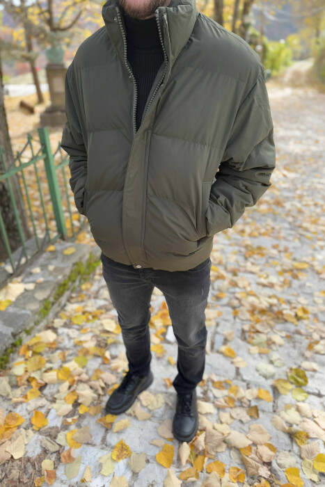 XHUP NJË NGJYRËSH ME BEL TË SHKURTËR PËR MESHKUJ NË NGJYRË JESHILE - 4