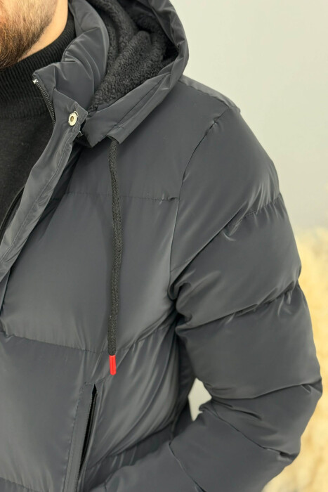 XHUP NJE NGJYRESH ME KAPUÇ DHE PUSH PER MESHKUJ NE NGJYRE GRI TE ERRET - 5