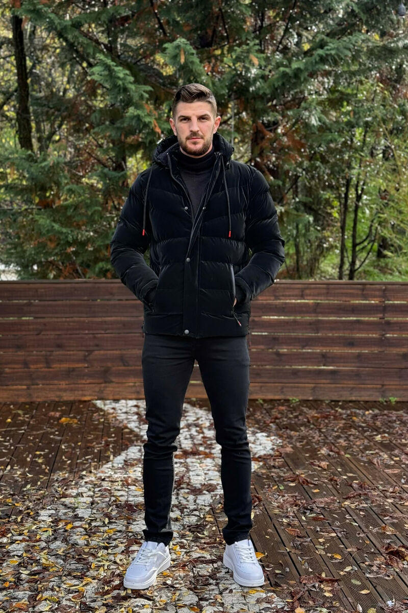 XHUP NJE NGJYRESH ME PUSH DHE KAPUÇ PER MESHKUJ NE NGJYRE TE ZEZE - 2