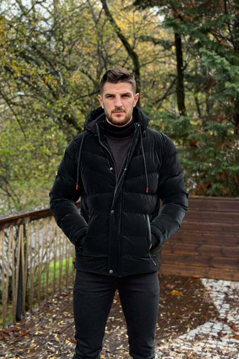 XHUP NJE NGJYRESH ME PUSH DHE KAPUÇ PER MESHKUJ NE NGJYRE TE ZEZE - 3