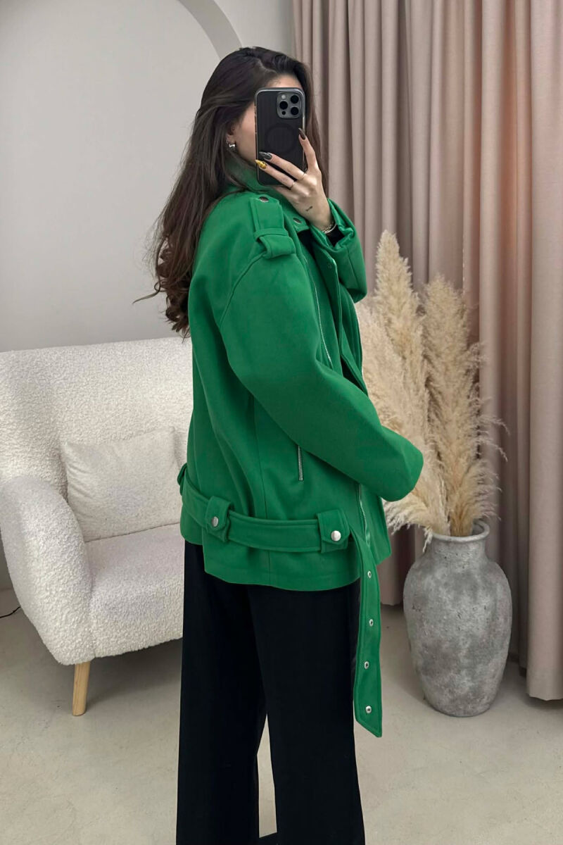 ZIPPED WOMEN JACKET GREEN/JESHILE - 3